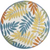 image:imageNourison Home Aloha Ivory Navy 710 x 106 Area Rug  Easy Clean Non Shedding Bed Room Living Room Dining Room Kitchen 8 x 11IvoryMulti