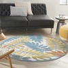 image:imageNourison Home Aloha Ivory Navy 710 x 106 Area Rug  Easy Clean Non Shedding Bed Room Living Room Dining Room Kitchen 8 x 11IvoryMulti