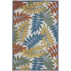 image:imageNourison Home Aloha Ivory Navy 710 x 106 Area Rug  Easy Clean Non Shedding Bed Room Living Room Dining Room Kitchen 8 x 11IvoryMulti