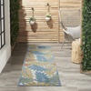 image:imageNourison Home Aloha Ivory Navy 710 x 106 Area Rug  Easy Clean Non Shedding Bed Room Living Room Dining Room Kitchen 8 x 11IvoryMulti