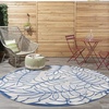 image:imageNourison Home Aloha Ivory Navy 710 x 106 Area Rug  Easy Clean Non Shedding Bed Room Living Room Dining Room Kitchen 8 x 11IvoryNavy