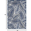 image:imageNourison Home Aloha Ivory Navy 710 x 106 Area Rug  Easy Clean Non Shedding Bed Room Living Room Dining Room Kitchen 8 x 11IvoryNavy