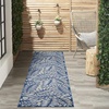 image:imageNourison Home Aloha Ivory Navy 710 x 106 Area Rug  Easy Clean Non Shedding Bed Room Living Room Dining Room Kitchen 8 x 11IvoryNavy