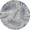 image:imageNourison Home Aloha Ivory Navy 710 x 106 Area Rug  Easy Clean Non Shedding Bed Room Living Room Dining Room Kitchen 8 x 11IvoryNavy