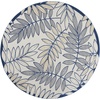 image:imageNourison Home Aloha Ivory Navy 710 x 106 Area Rug  Easy Clean Non Shedding Bed Room Living Room Dining Room Kitchen 8 x 11IvoryNavy