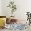 image:imageNourison Home Aloha Ivory Navy 710 x 106 Area Rug  Easy Clean Non Shedding Bed Room Living Room Dining Room Kitchen 8 x 11IvoryNavy