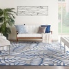 image:imageNourison Home Aloha Ivory Navy 710 x 106 Area Rug  Easy Clean Non Shedding Bed Room Living Room Dining Room Kitchen 8 x 11IvoryNavy