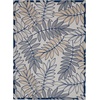 image:imageNourison Home Aloha Ivory Navy 710 x 106 Area Rug  Easy Clean Non Shedding Bed Room Living Room Dining Room Kitchen 8 x 11IvoryNavy