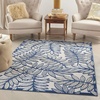 image:imageNourison Home Aloha Ivory Navy 710 x 106 Area Rug  Easy Clean Non Shedding Bed Room Living Room Dining Room Kitchen 8 x 11IvoryNavy