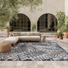 image:imageNourison Home Aloha Ivory Navy 710 x 106 Area Rug  Easy Clean Non Shedding Bed Room Living Room Dining Room Kitchen 8 x 11IvoryNavy
