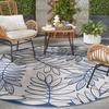 image:imageNourison Home Aloha Ivory Navy 710 x 106 Area Rug  Easy Clean Non Shedding Bed Room Living Room Dining Room Kitchen 8 x 11IvoryNavy