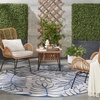 image:imageNourison Home Aloha Ivory Navy 710 x 106 Area Rug  Easy Clean Non Shedding Bed Room Living Room Dining Room Kitchen 8 x 11IvoryNavy