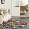 image:imageNourison Home Aloha Ivory Navy 710 x 106 Area Rug  Easy Clean Non Shedding Bed Room Living Room Dining Room Kitchen 8 x 11Multi Color