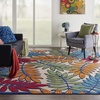 image:imageNourison Home Aloha Ivory Navy 710 x 106 Area Rug  Easy Clean Non Shedding Bed Room Living Room Dining Room Kitchen 8 x 11Multi Color