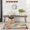 image:imageNourison Home Aloha Ivory Navy 710 x 106 Area Rug  Easy Clean Non Shedding Bed Room Living Room Dining Room Kitchen 8 x 11Multi Color