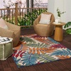 image:imageNourison Home Aloha Ivory Navy 710 x 106 Area Rug  Easy Clean Non Shedding Bed Room Living Room Dining Room Kitchen 8 x 11Multi Color