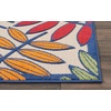image:imageNourison Home Aloha Ivory Navy 710 x 106 Area Rug  Easy Clean Non Shedding Bed Room Living Room Dining Room Kitchen 8 x 11Multi Color