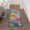 image:imageNourison Home Aloha Ivory Navy 710 x 106 Area Rug  Easy Clean Non Shedding Bed Room Living Room Dining Room Kitchen 8 x 11Multi Color