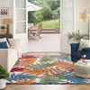 image:imageNourison Home Aloha Ivory Navy 710 x 106 Area Rug  Easy Clean Non Shedding Bed Room Living Room Dining Room Kitchen 8 x 11Multi Color