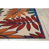 image:imageNourison Home Aloha Ivory Navy 710 x 106 Area Rug  Easy Clean Non Shedding Bed Room Living Room Dining Room Kitchen 8 x 11Multi Color