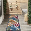 image:imageNourison Home Aloha Ivory Navy 710 x 106 Area Rug  Easy Clean Non Shedding Bed Room Living Room Dining Room Kitchen 8 x 11Multi Color