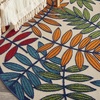 image:imageNourison Home Aloha Ivory Navy 710 x 106 Area Rug  Easy Clean Non Shedding Bed Room Living Room Dining Room Kitchen 8 x 11Multi Color