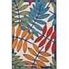 image:imageNourison Home Aloha Ivory Navy 710 x 106 Area Rug  Easy Clean Non Shedding Bed Room Living Room Dining Room Kitchen 8 x 11Multi Color