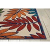 image:imageNourison Home Aloha Ivory Navy 710 x 106 Area Rug  Easy Clean Non Shedding Bed Room Living Room Dining Room Kitchen 8 x 11Multi Color