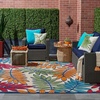 image:imageNourison Home Aloha Ivory Navy 710 x 106 Area Rug  Easy Clean Non Shedding Bed Room Living Room Dining Room Kitchen 8 x 11Multi Color