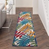 image:imageNourison Home Aloha Ivory Navy 710 x 106 Area Rug  Easy Clean Non Shedding Bed Room Living Room Dining Room Kitchen 8 x 11Multi Color
