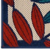 image:imageNourison Home Aloha Ivory Navy 710 x 106 Area Rug  Easy Clean Non Shedding Bed Room Living Room Dining Room Kitchen 8 x 11Multi Color