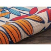 image:imageNourison Home Aloha Ivory Navy 710 x 106 Area Rug  Easy Clean Non Shedding Bed Room Living Room Dining Room Kitchen 8 x 11Multi Color