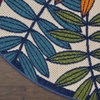 image:imageNourison Home Aloha Ivory Navy 710 x 106 Area Rug  Easy Clean Non Shedding Bed Room Living Room Dining Room Kitchen 8 x 11Multi Color
