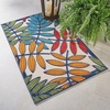 image:imageNourison Home Aloha Ivory Navy 710 x 106 Area Rug  Easy Clean Non Shedding Bed Room Living Room Dining Room Kitchen 8 x 11Multi Color