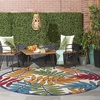 image:imageNourison Home Aloha Ivory Navy 710 x 106 Area Rug  Easy Clean Non Shedding Bed Room Living Room Dining Room Kitchen 8 x 11Multi Color