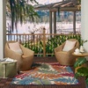 image:imageNourison Home Aloha Ivory Navy 710 x 106 Area Rug  Easy Clean Non Shedding Bed Room Living Room Dining Room Kitchen 8 x 11Multi Color