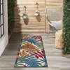 image:imageNourison Home Aloha Ivory Navy 710 x 106 Area Rug  Easy Clean Non Shedding Bed Room Living Room Dining Room Kitchen 8 x 11Multi Color