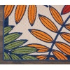 image:imageNourison Home Aloha Ivory Navy 710 x 106 Area Rug  Easy Clean Non Shedding Bed Room Living Room Dining Room Kitchen 8 x 11Multi Color