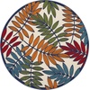 image:imageNourison Home Aloha Ivory Navy 710 x 106 Area Rug  Easy Clean Non Shedding Bed Room Living Room Dining Room Kitchen 8 x 11Multi Color