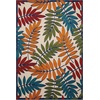 image:imageNourison Home Aloha Ivory Navy 710 x 106 Area Rug  Easy Clean Non Shedding Bed Room Living Room Dining Room Kitchen 8 x 11Multi Color