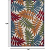 image:imageNourison Home Aloha Ivory Navy 710 x 106 Area Rug  Easy Clean Non Shedding Bed Room Living Room Dining Room Kitchen 8 x 11Multi Color