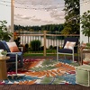 image:imageNourison Home Aloha Ivory Navy 710 x 106 Area Rug  Easy Clean Non Shedding Bed Room Living Room Dining Room Kitchen 8 x 11Multi Color