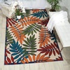 image:imageNourison Home Aloha Ivory Navy 710 x 106 Area Rug  Easy Clean Non Shedding Bed Room Living Room Dining Room Kitchen 8 x 11Multi Color