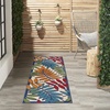 image:imageNourison Home Aloha Ivory Navy 710 x 106 Area Rug  Easy Clean Non Shedding Bed Room Living Room Dining Room Kitchen 8 x 11Multicolour