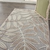 image:imageNourison Home Aloha Ivory Navy 710 x 106 Area Rug  Easy Clean Non Shedding Bed Room Living Room Dining Room Kitchen 8 x 11Natural