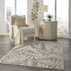 image:imageNourison Home Aloha Ivory Navy 710 x 106 Area Rug  Easy Clean Non Shedding Bed Room Living Room Dining Room Kitchen 8 x 11Natural