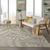 image:imageNourison Home Aloha Ivory Navy 710 x 106 Area Rug  Easy Clean Non Shedding Bed Room Living Room Dining Room Kitchen 8 x 11Natural