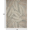 image:imageNourison Home Aloha Ivory Navy 710 x 106 Area Rug  Easy Clean Non Shedding Bed Room Living Room Dining Room Kitchen 8 x 11Natural