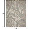 image:imageNourison Home Aloha Ivory Navy 710 x 106 Area Rug  Easy Clean Non Shedding Bed Room Living Room Dining Room Kitchen 8 x 11Natural