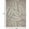 image:imageNourison Home Aloha Ivory Navy 710 x 106 Area Rug  Easy Clean Non Shedding Bed Room Living Room Dining Room Kitchen 8 x 11Natural